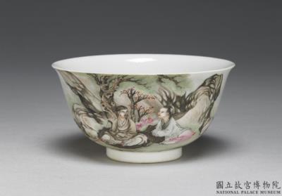 图片[2]-Tea bowl with landscape and figure in falangcai painted enamels, Qianlong reign (1736-1795), Qing dynasty-China Archive